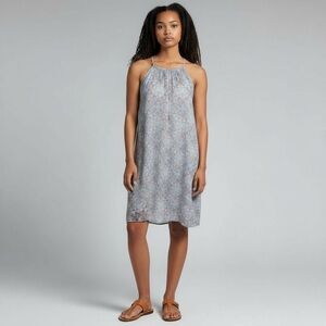 La VIE EN ROSE AQUA Chiffon Sheer Bathing Suit CoverUp Sleeveless Dress Size XS